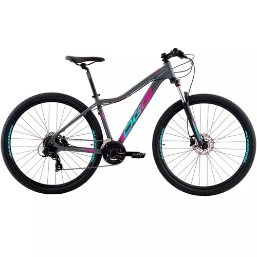 Bicicleta Oggi Aro 29 Float 5.0 24V Grafite/Rosa/Aul 15,5