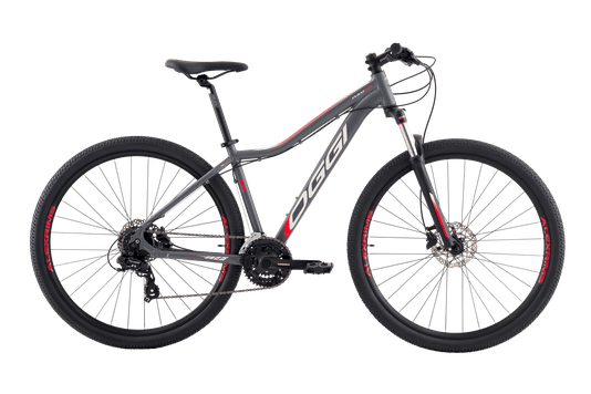 Bicicleta Aro 29 Oggi Float 5.0 HDS Grafite/Cinza/Vermelho