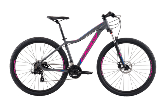 Bicicleta Aro 29 Oggi Float Sport 21v Grafite/Rosa/Azul