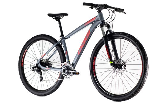 Bicicleta Aro 29 Oggi Hacker HDS 24v Grafite/Vermelho/Preto