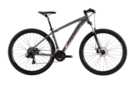Bicicleta Aro 29 Oggi Hacker Sport 21v Grafite/Rosa/Preto T15
