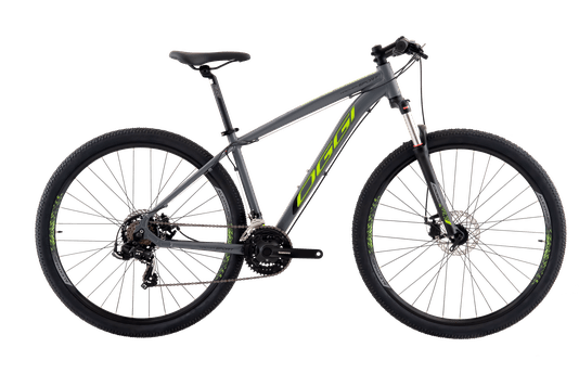Bicicleta Aro 29 Oggi Hacker Sport 21v Grafite/Verde/Preto T17