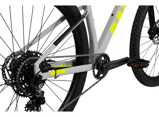 Bicicleta Caloi Expert SL Tamanho 19 Cinza/Verde 2024