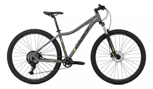 Bicicleta Oggi Aro 29 Float 5.0 Shimano Essa 8V Grafite/Preto/S-lime tamanho 17