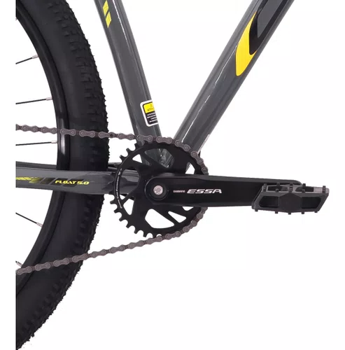 Bicicleta Oggi Aro 29 Float 5.0 Shimano Essa 8V Grafite/Preto/S-lime tamanho 17