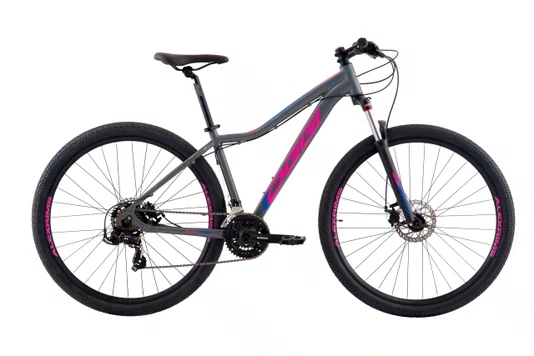 Bicicleta Oggi Aro 29 Float Sport Tourney 21V Grafite/Rosa/Roxo Tam 15,5
