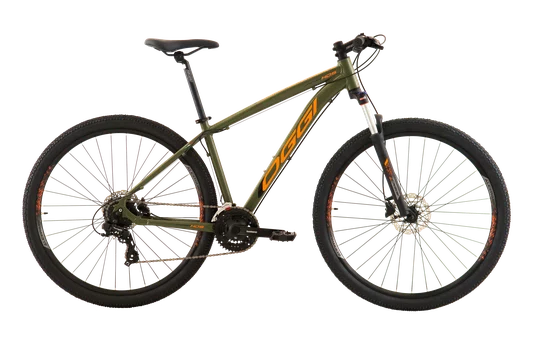 Bicicleta Oggi Aro 29 Hacker Hds 24V Verde/Laranja/Preto Tamanho 15,5