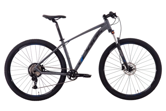 Bicicleta Oggi Aro 29 Hacker HDS Shimano Essa 8V Grafite/Azul/Preto Tamanho 17 2025