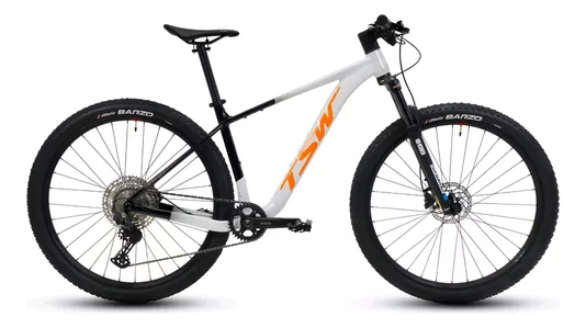 Bicicleta Tsw Aro 29 Yukon 12V SR Deore Tamanho 17 Branco/Laranja