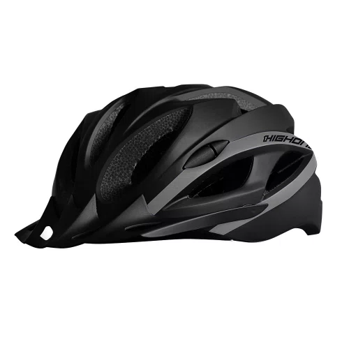 Capacete Bike Mtb High One Win Tamanho G Com Vista Light Preto e Cinza