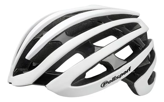 Capacete Polisport Road Branco e Preto L 58/61