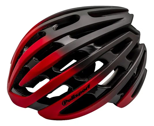 Capacete Polisport Road Vermelho e Preto Degrade M