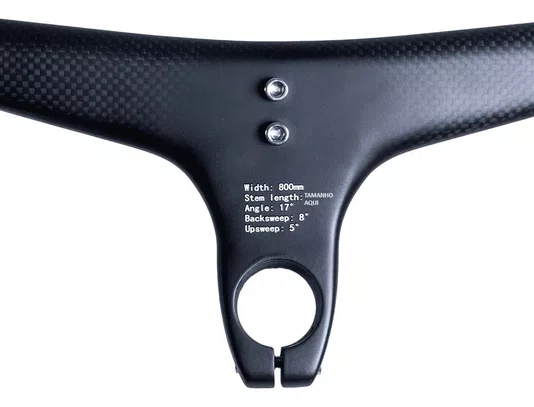 Guidao Integrado Reto 8 800MM C Suporte 17 70MM  Ext. Carbono Preto