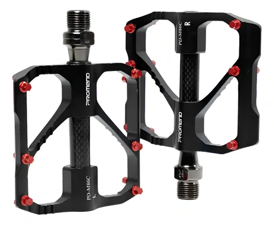 Pedal MTB Aluminio Carbon Preto