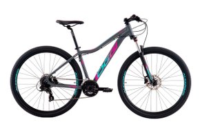 Bicicleta Aro 29 Oggi Float 5.0 HDS Grafite/Rosa/Azul T15