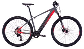 Bicicleta Elétrica Oggi Big Wheel 8.0 Cinza/Vermelho/Preto T17