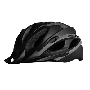Capacete Bike Mtb High One Win Tamanho G Com Vista Light Preto e Cinza