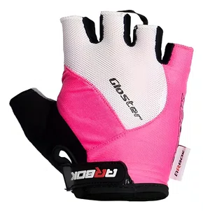 Luva Ciclismo Arbok Dedo Curto Gloster Preto Com Rosa Tam M Com Velcro