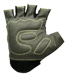 Luva Ciclismo Arbok Dedo Curto Hangar Preta e Verde Tam G com Velcro