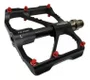 Pedal MTB Aluminio Carbon Preto